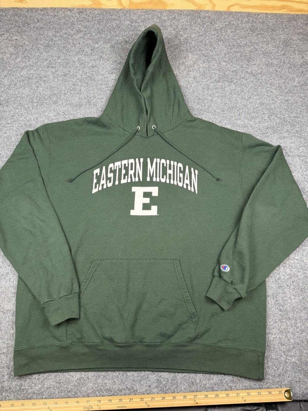 Eastern Michigan Eagles NCAA Vintage Champion Hooded Sweatshirt-No Size Tags